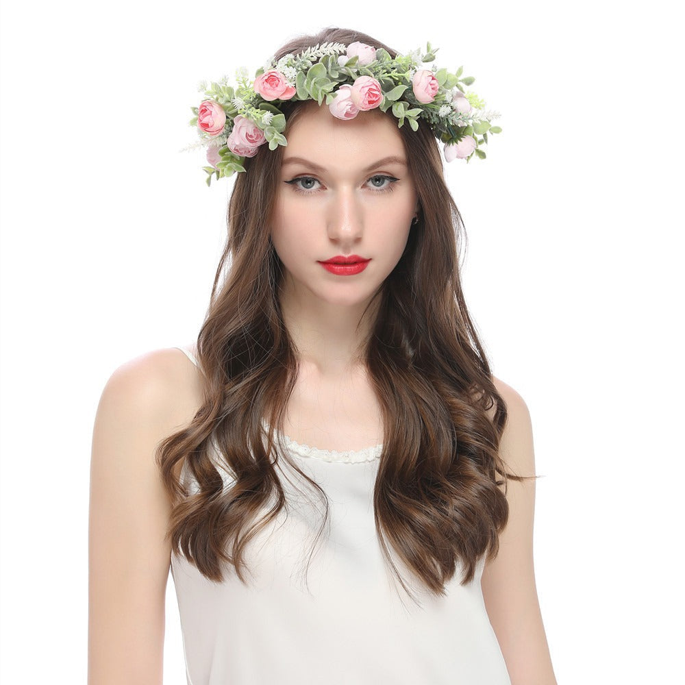 Forest Bridal Flower Crown Headband for Weddings & Beach