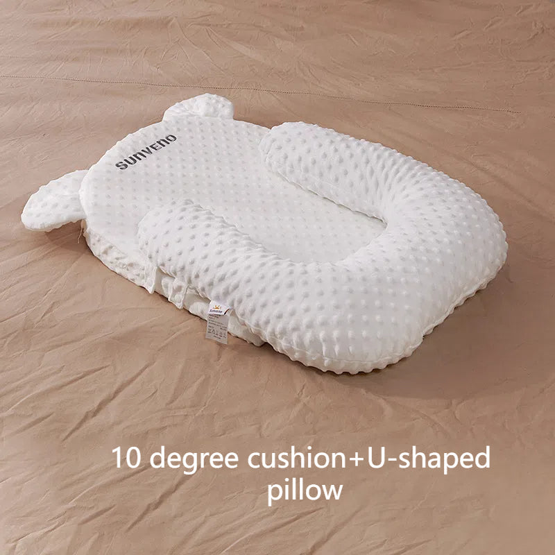 Baby Feeding Pillow With 15° Elevated Cushioned Support