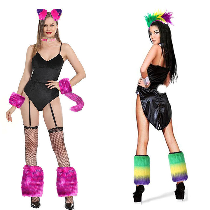Fox Wolf Ears Headband and Tail Halloween Costume Set