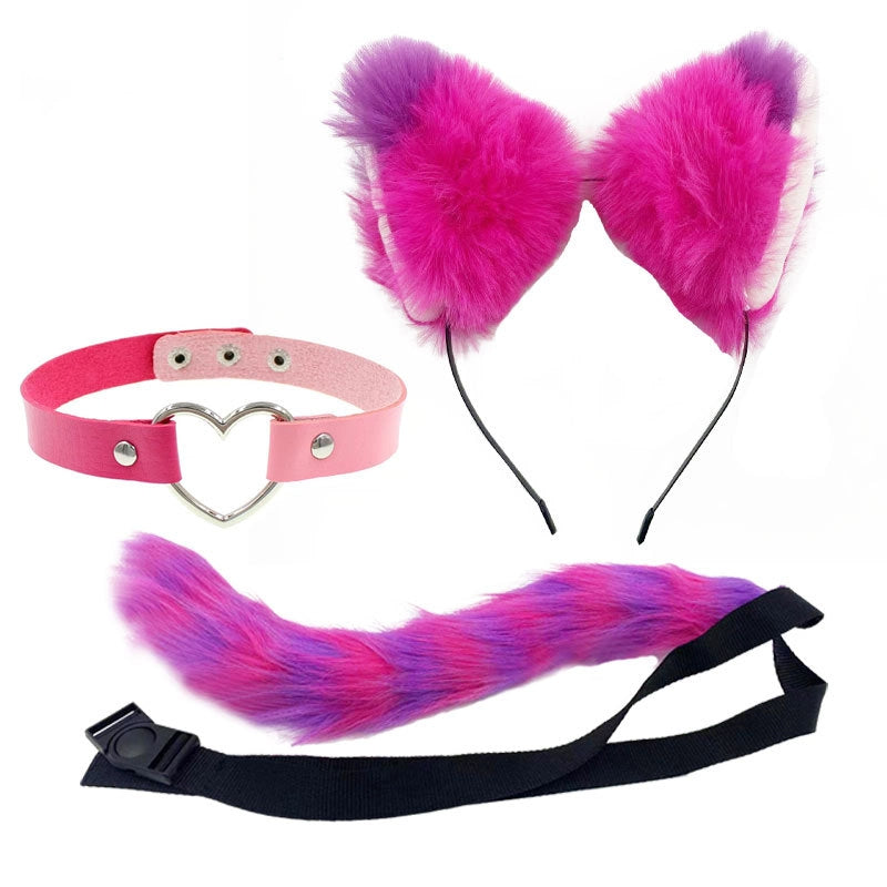 Fox Wolf Ears Headband and Tail Halloween Costume Set