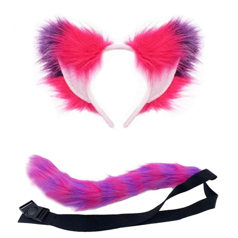 Fox Wolf Ears Headband and Tail Halloween Costume Set