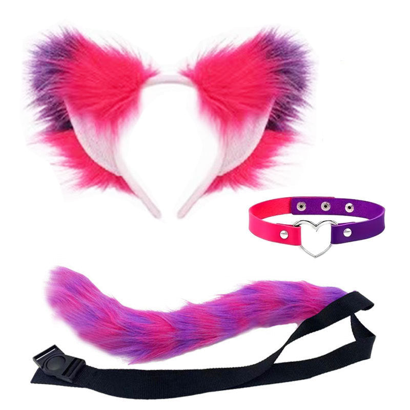Fox Wolf Ears Headband and Tail Halloween Costume Set