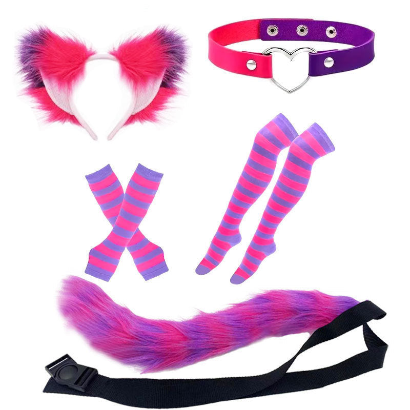 Fox Wolf Ears Headband and Tail Halloween Costume Set