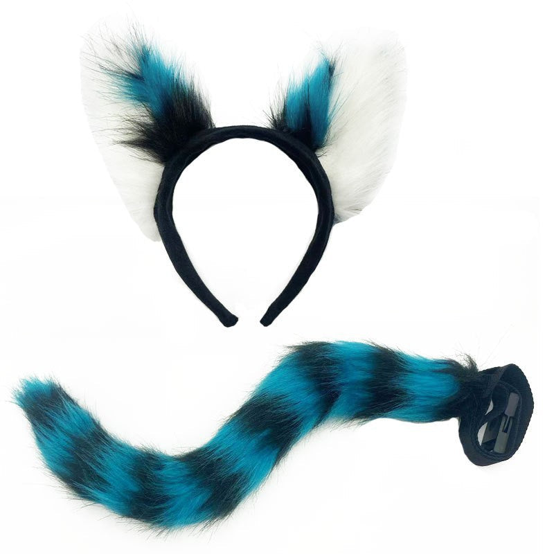 Fox Wolf Ears Headband and Tail Halloween Costume Set