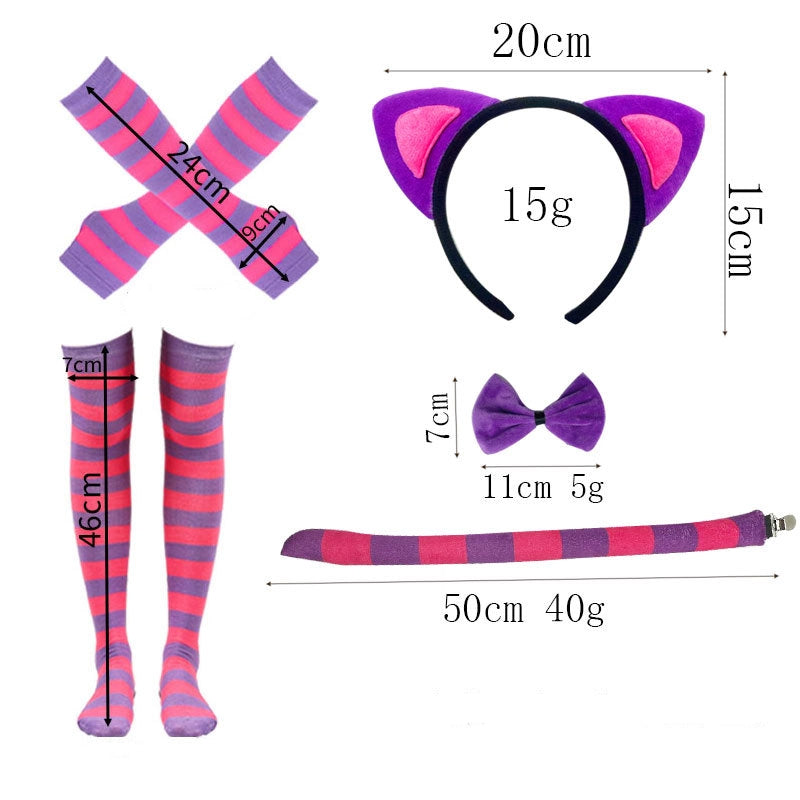 Fox Wolf Ears Headband and Tail Halloween Costume Set
