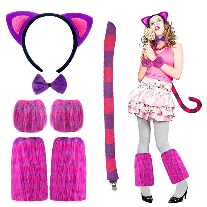 Fox Wolf Ears Headband and Tail Halloween Costume Set
