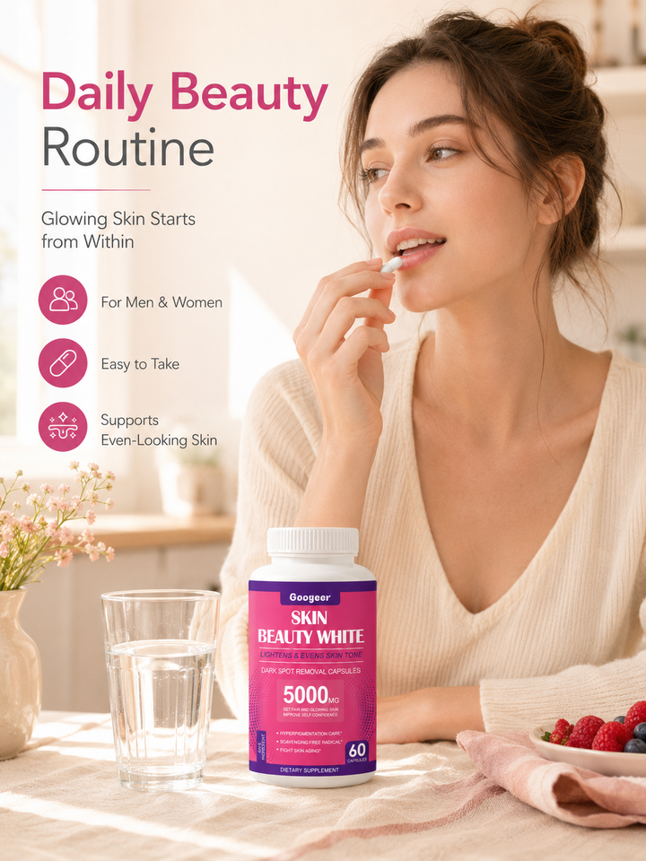 Oral Skin Whitening Supplement — 5000mg, 60 Capsules