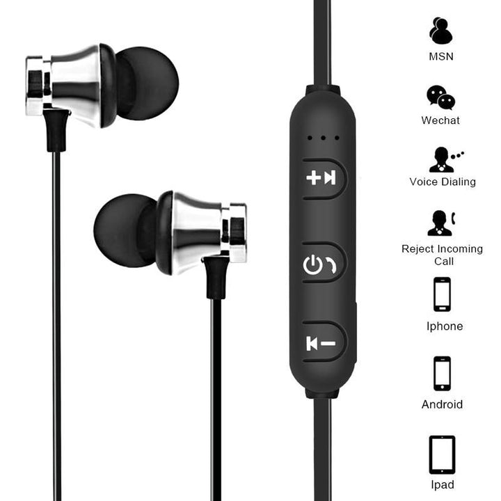 Magnetic Wireless Earphones That Clip Together Around Neck
