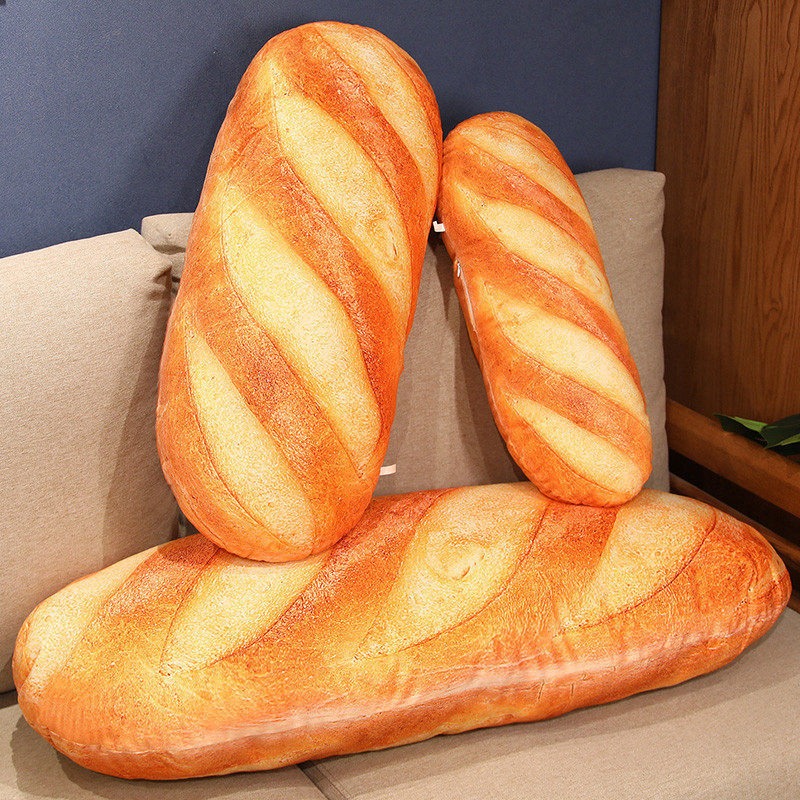 French Bread Plush Pillow for Cozy Cuddles & Decor