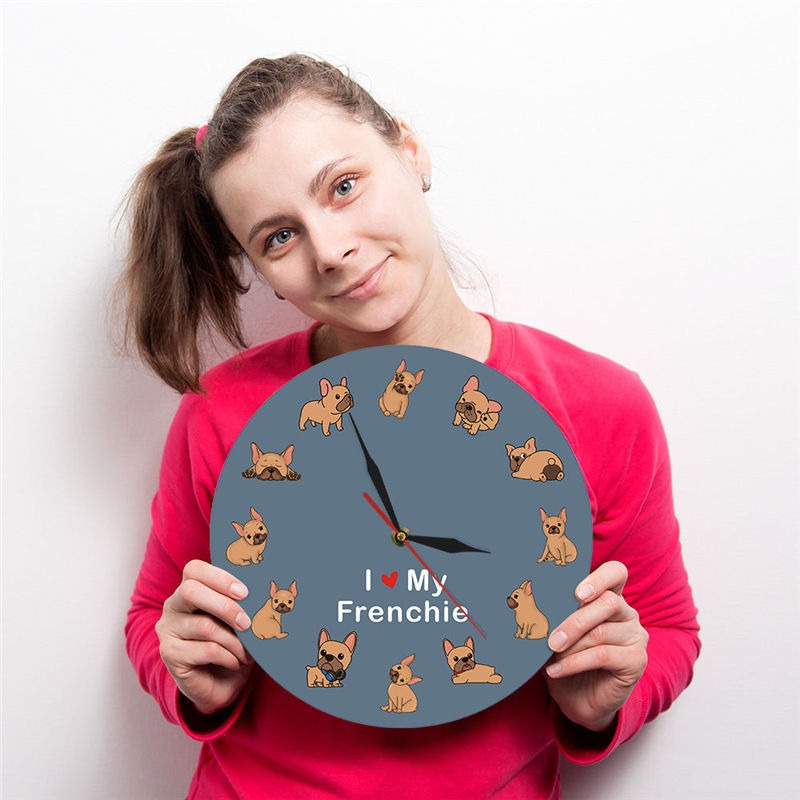 French Bulldog Wall Clock — Playful Dog-Lover Decor