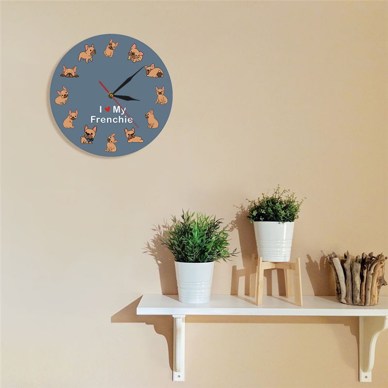French Bulldog Wall Clock — Playful Dog-Lover Decor