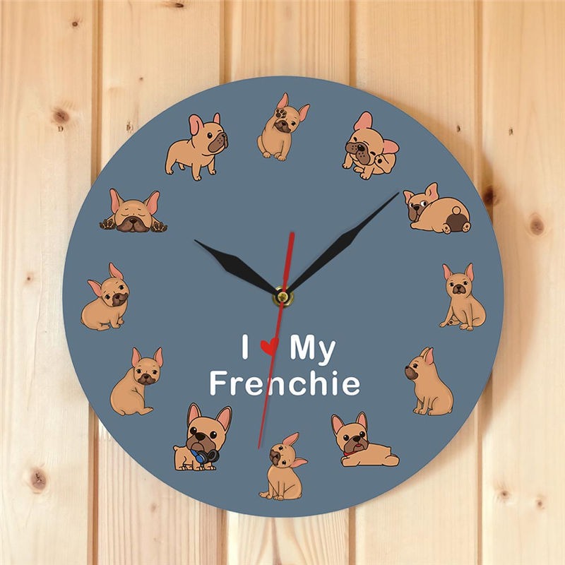 French Bulldog Wall Clock — Playful Dog-Lover Decor