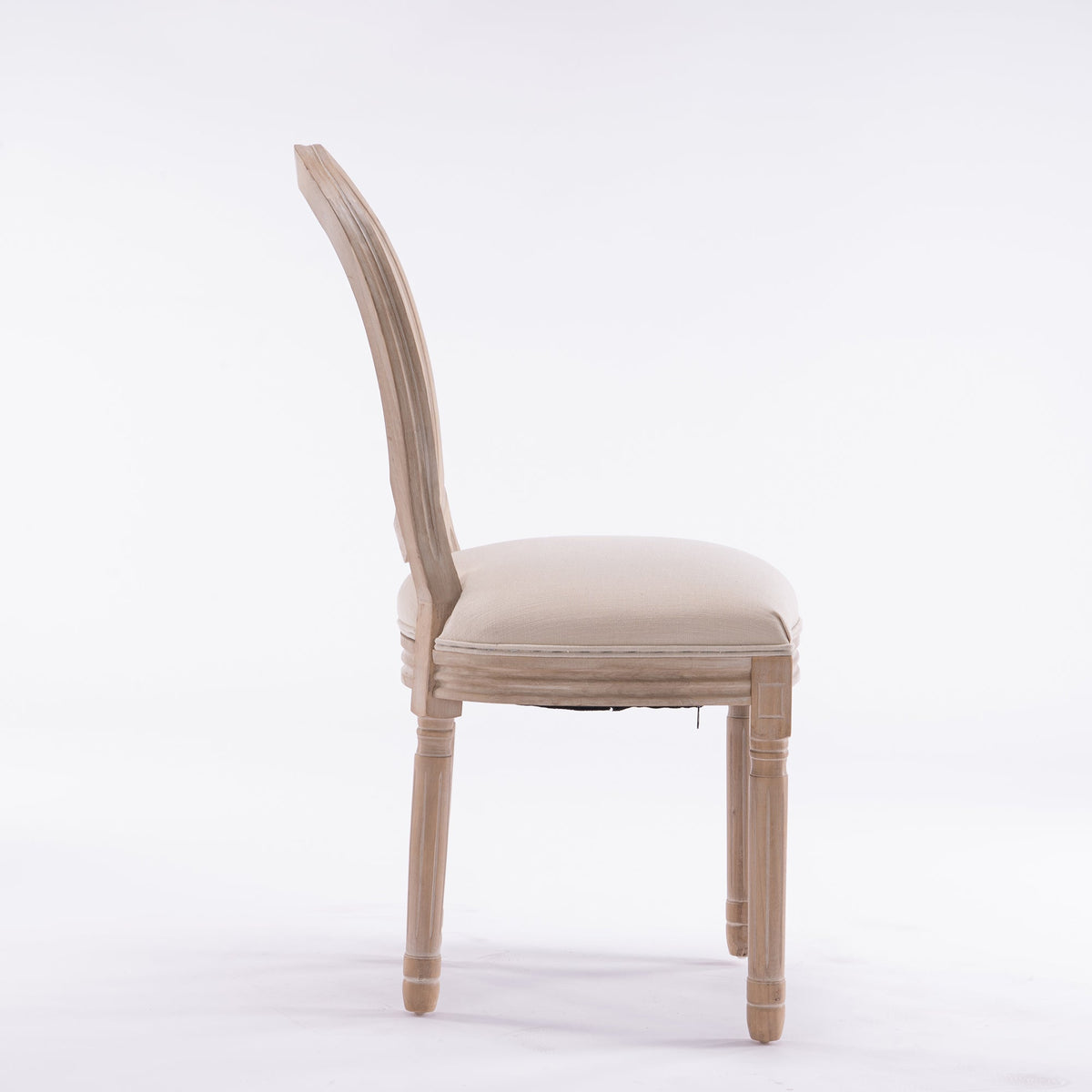 French-Style Dining Chairs Set of 2 with Rattan Back