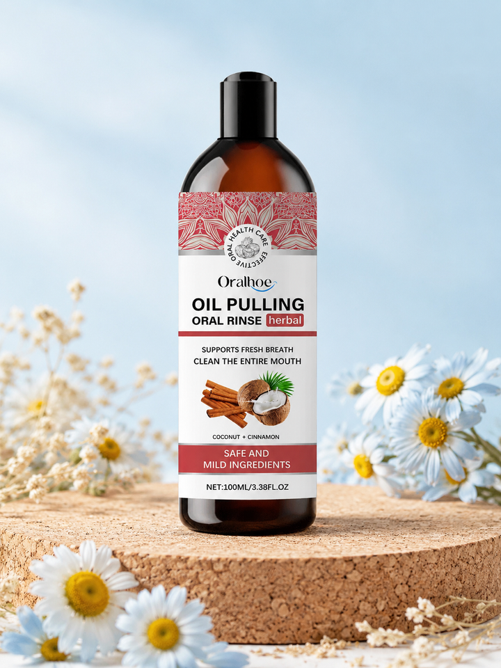 Herbal Oil Pulling Mouthwash – Fresh Breath & Tartar Removal