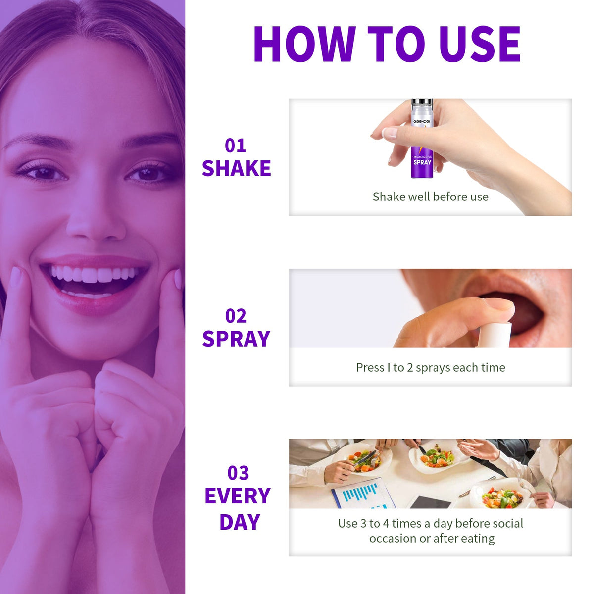Fresh Breath Spray, Alcohol-Free On-the-Go Refresh
