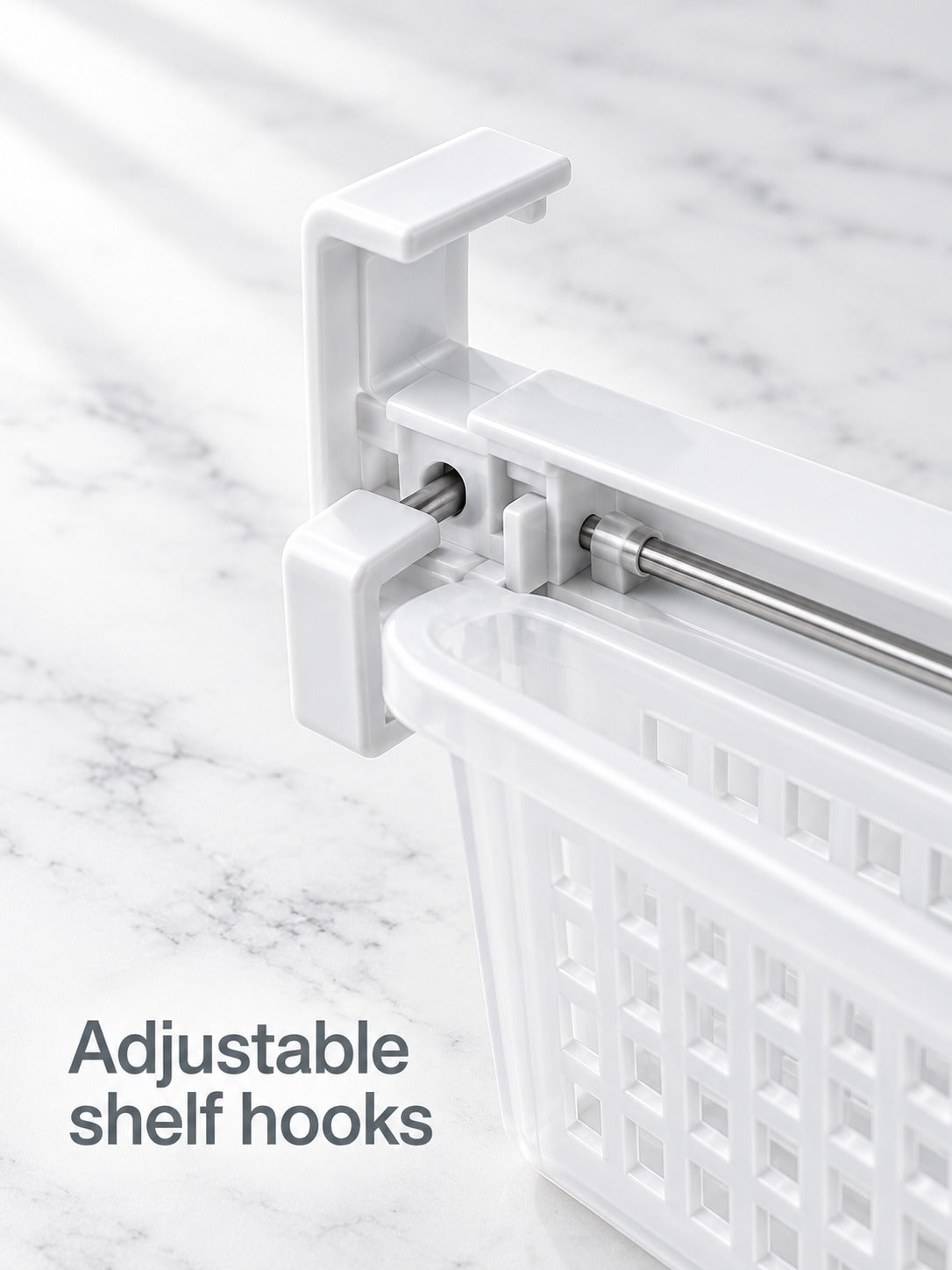 Fridge Pull Out Bin Organizer, No-Tool Snap