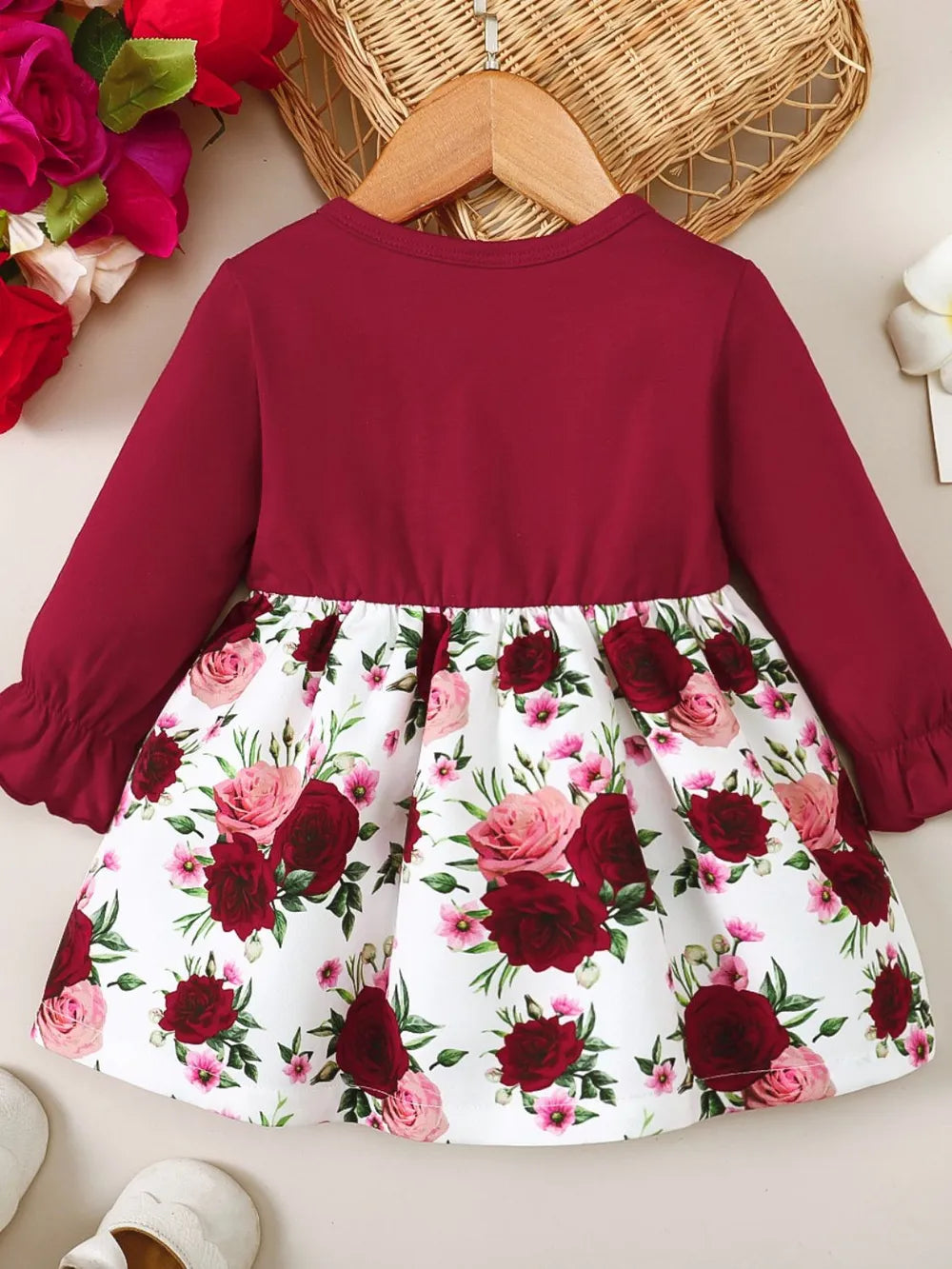 Floral Baby Girl Dress With Ruffles for Special Occasions
