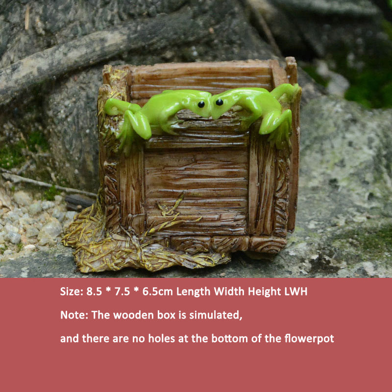 Frog Garden Ornaments for Whimsical Flower Pot Decor