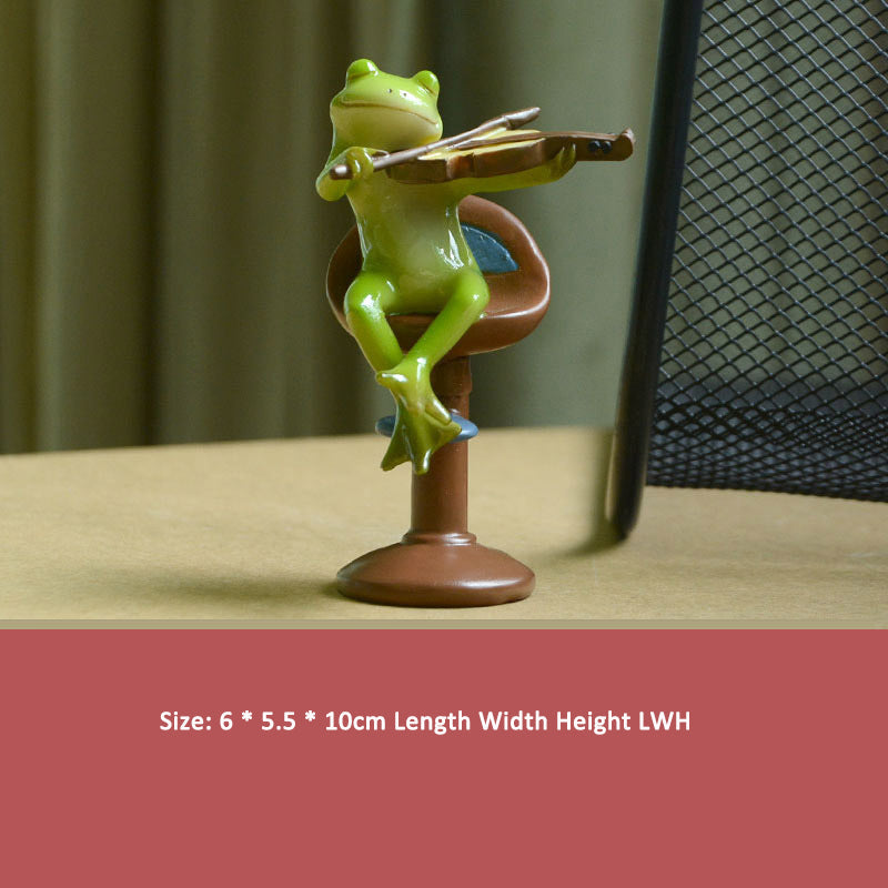 Frog Garden Ornaments for Whimsical Flower Pot Decor