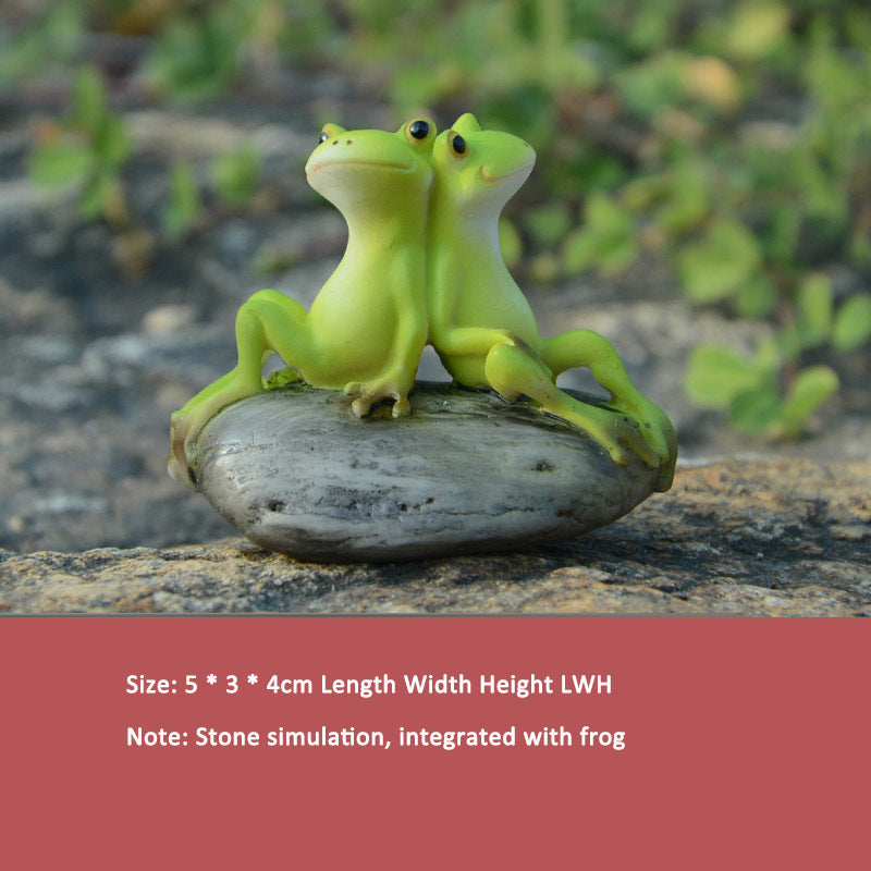 Frog Garden Ornaments for Whimsical Flower Pot Decor