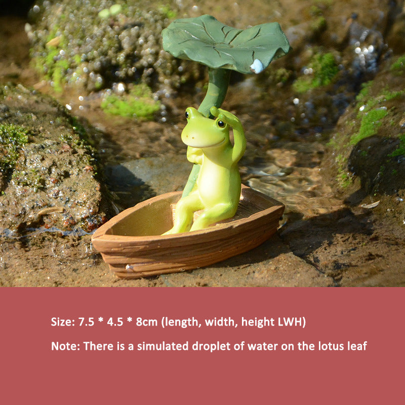 Frog Garden Ornaments for Whimsical Flower Pot Decor