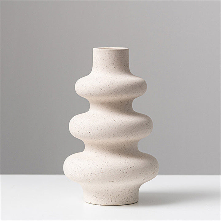 Frosted Ceramic Vase for Sculptural Dried Flower Decor