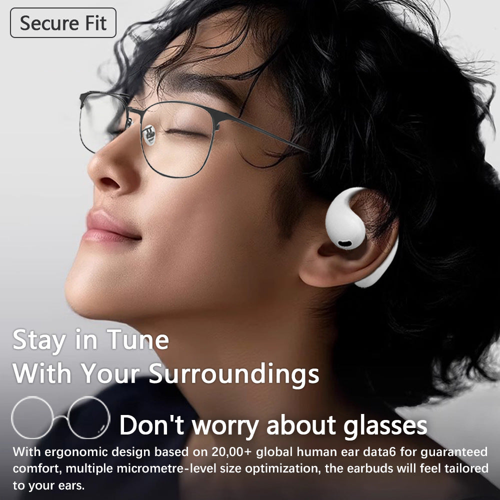 Open-Ear Wireless Earbuds for Glasses & All-Day Wear