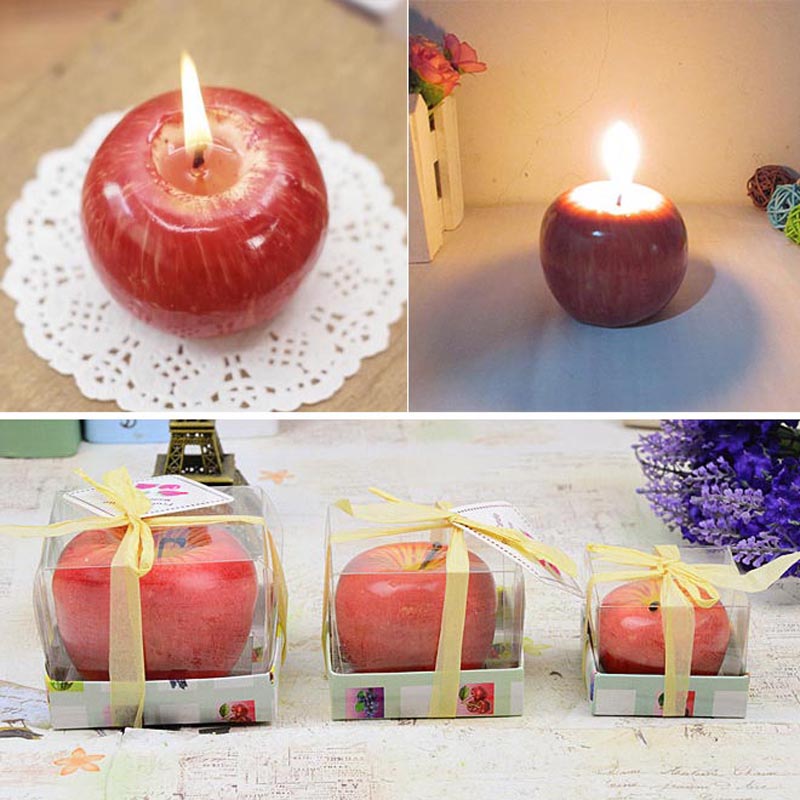 Apple-Shaped Candle Festive Decor & Creative Gift