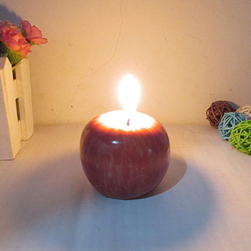 Apple-Shaped Candle Festive Decor & Creative Gift