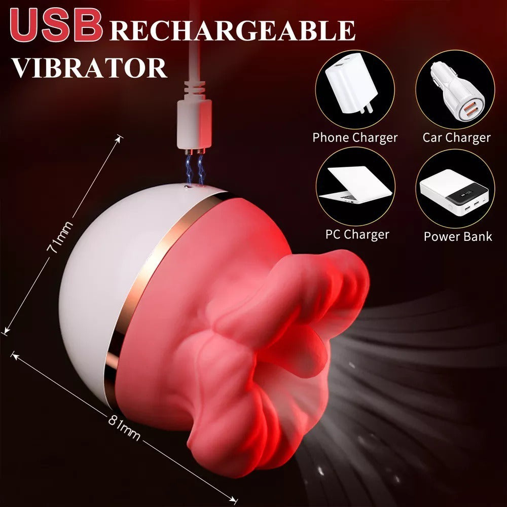 Waterproof Tongue Sucking Massager for Varied Pleasure
