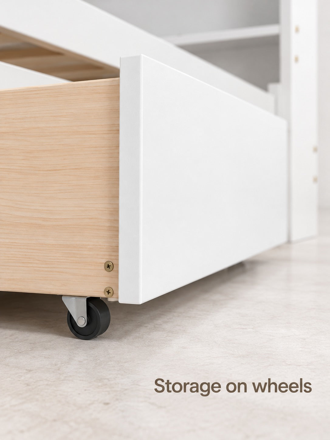 Full Bed with L-Shaped Bookcase Headboard and Drawers