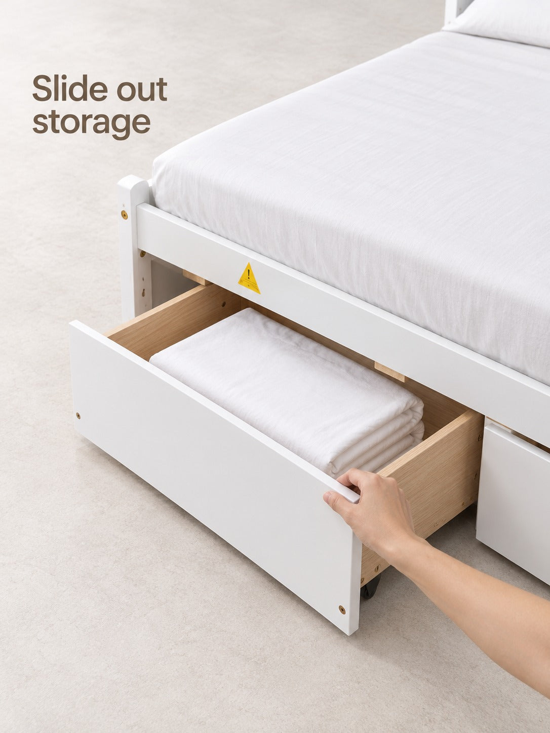 Full Bed with L-Shaped Bookcase Headboard and Drawers