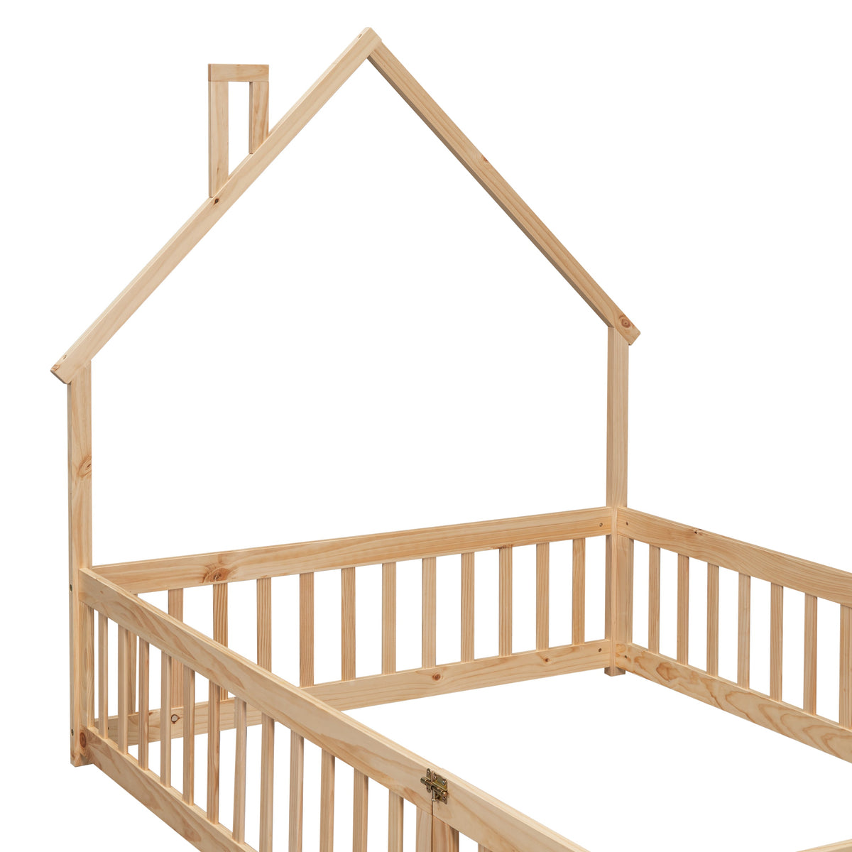 Full House Floor Bed for Toddlers, Solid Pine