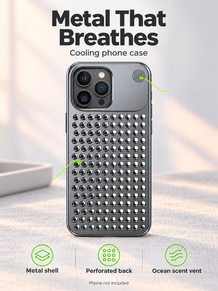 Full Metal Cooling Phone Case with Ocean Scent Vent