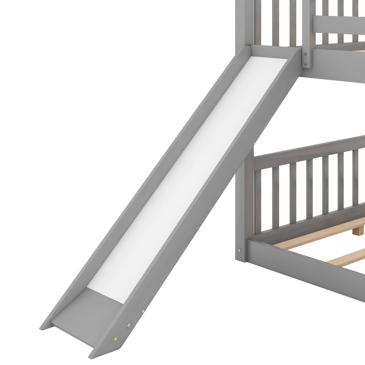 Full Over Full Bunk Bed with Slide for Shared Rooms