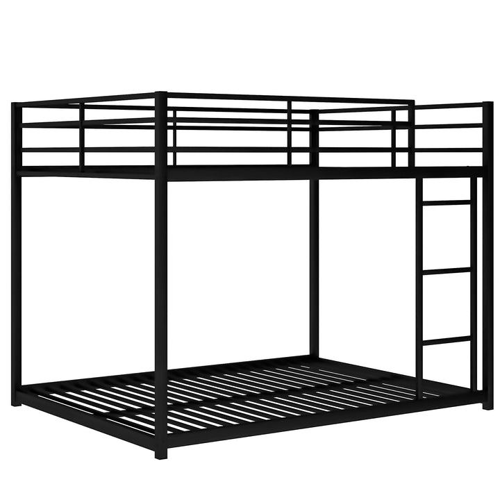 Full Over Full Metal Bunk Bed with Ladder for Shared Rooms