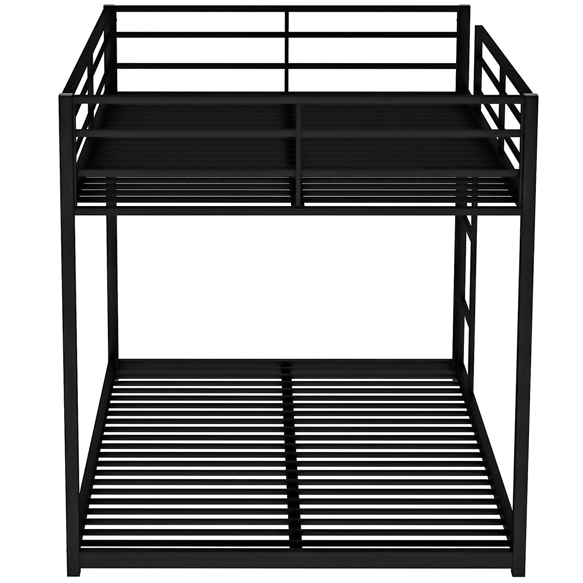 Full Over Full Metal Bunk Bed with Ladder for Shared Rooms