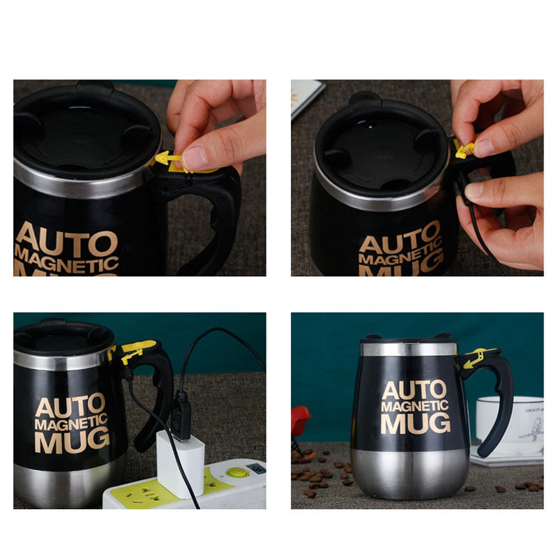 Self-Stirring Mug USB Rechargeable, Hands-Free Stirring