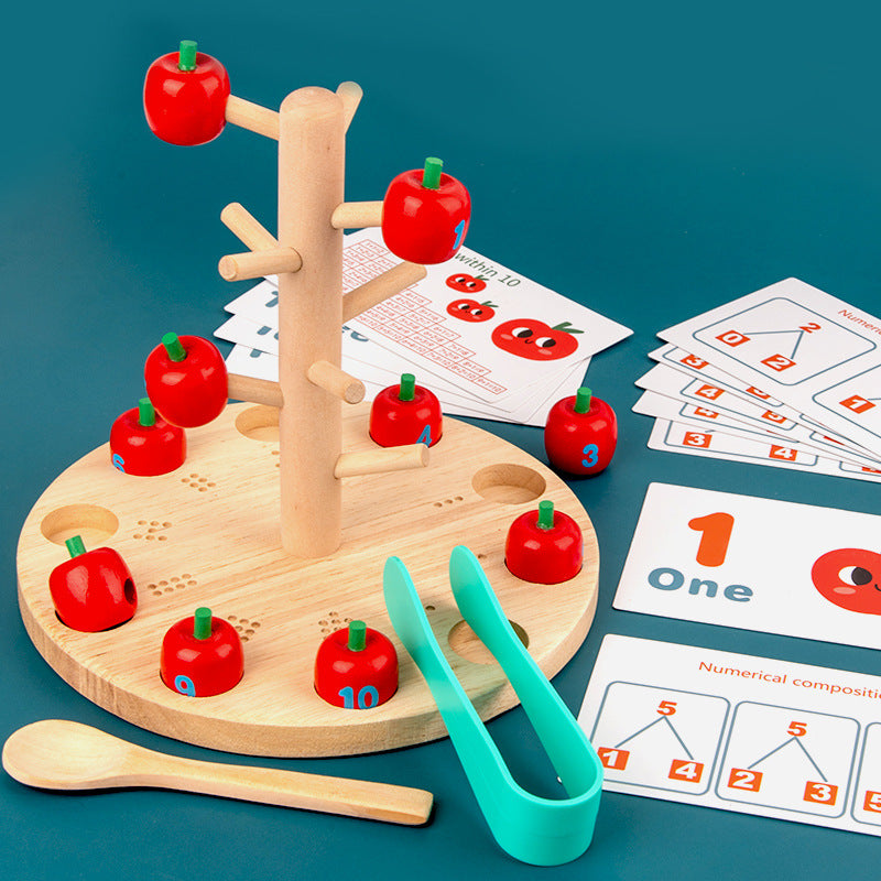 Apple Picking Math Game for Counting and Addition