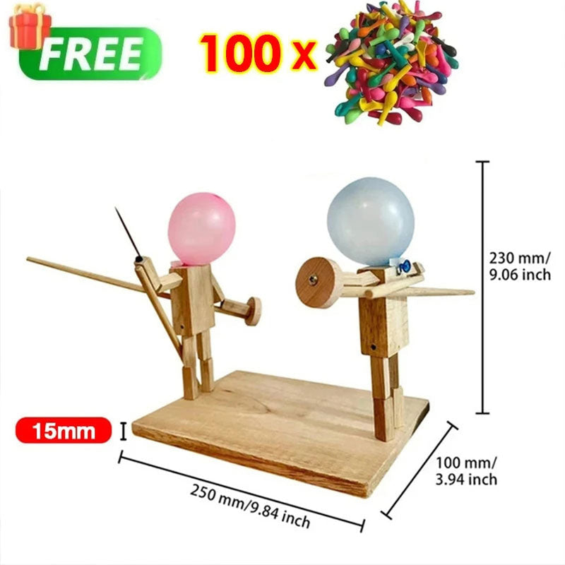 Wooden Balloon Battle Game for Family Party Entertainment