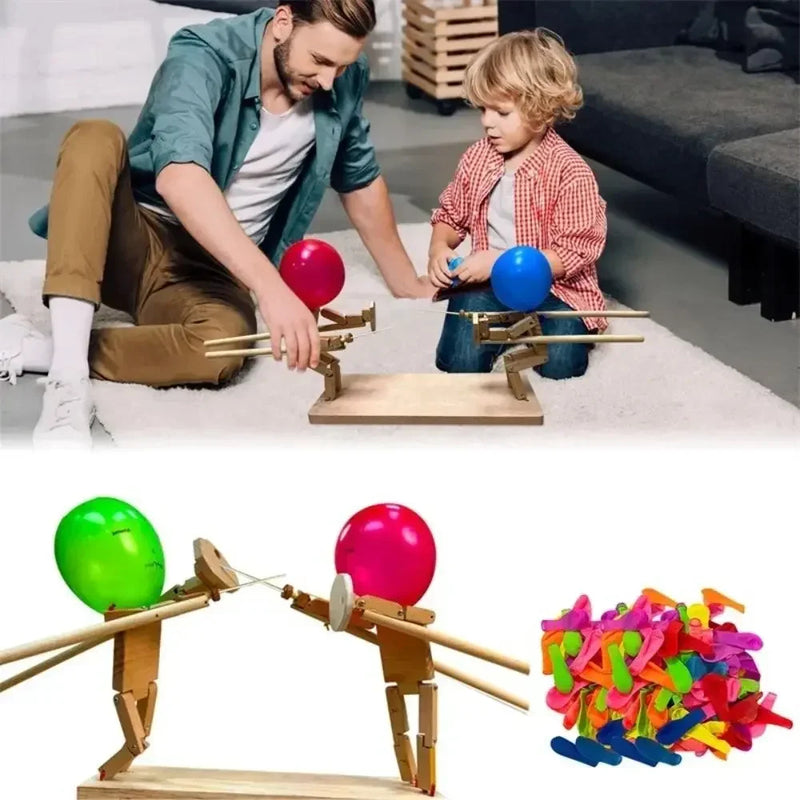 Wooden Balloon Battle Game for Family Party Entertainment
