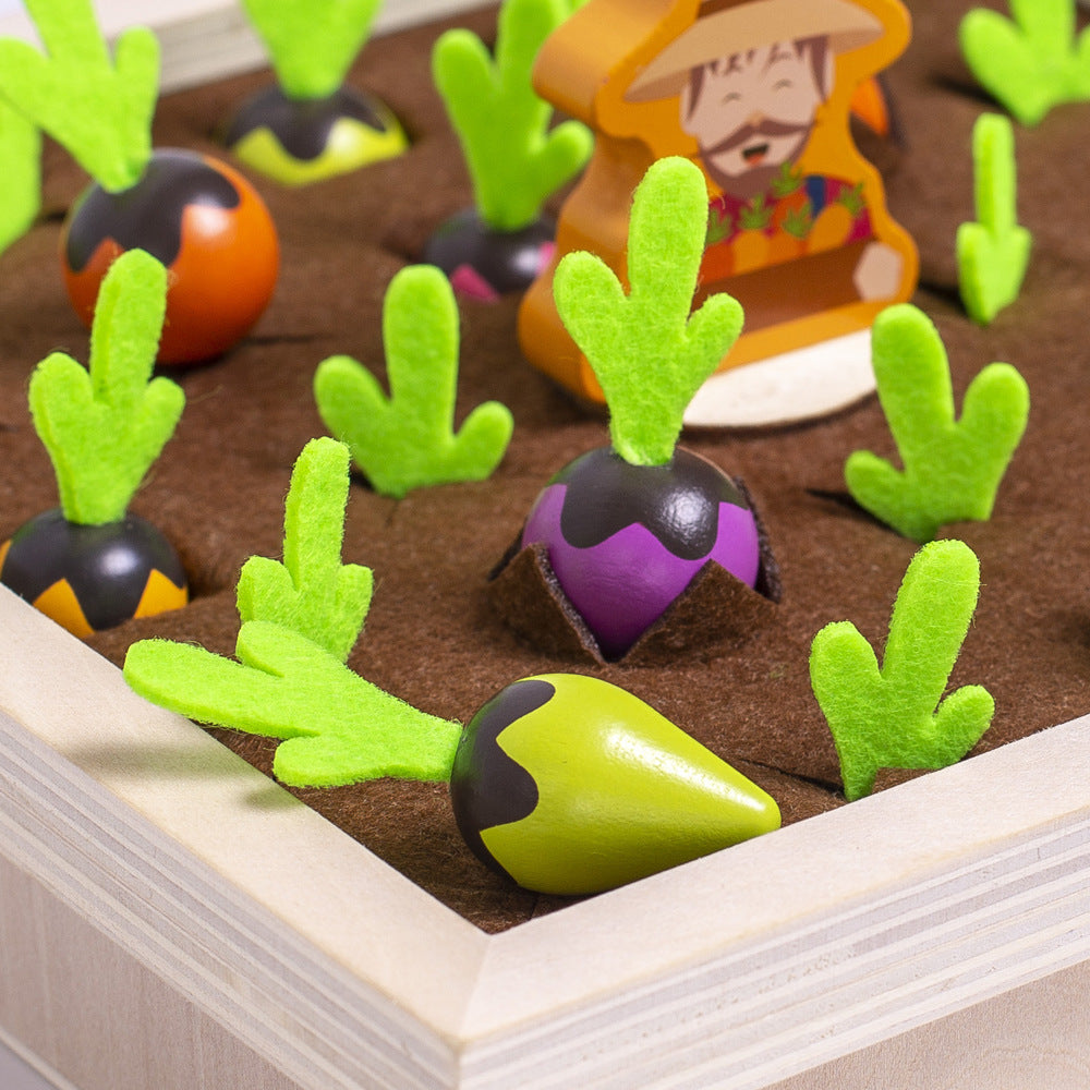 Wooden Vegetable Memory Game for Screen-Free Learning