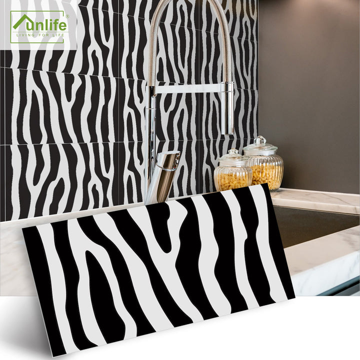 Zebra Brick Wall Stickers for Dramatic Backsplash Makeovers