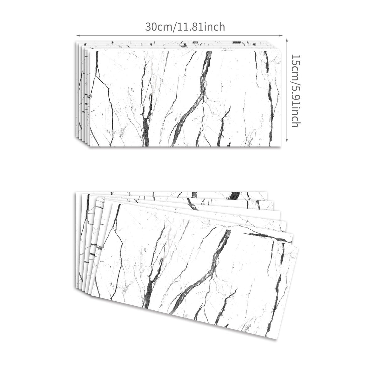 Peel-and-Stick Marble Wall Tiles for Waterproof Style