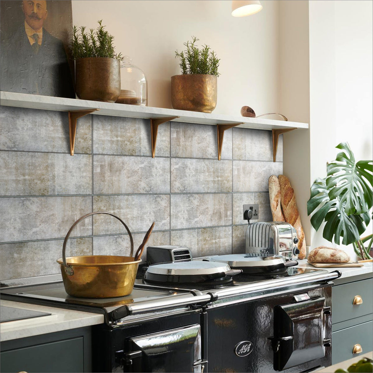 Brick Wall Stickers for Waterproof Retro Kitchen Walls