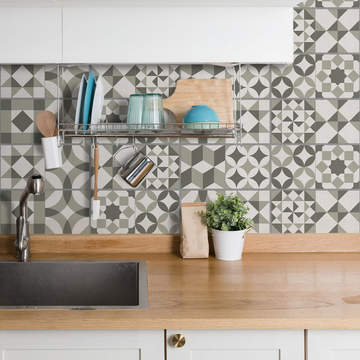 Peel-and-Stick Brick Wall Stickers for Retro Tile Style