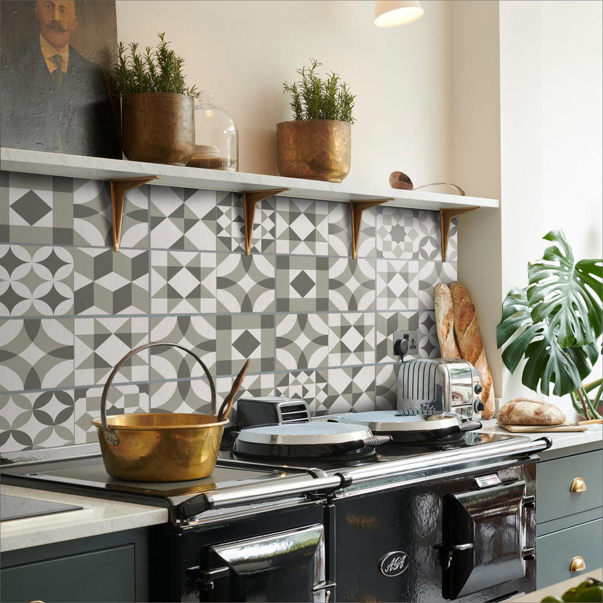 Peel-and-Stick Brick Wall Stickers for Retro Tile Style