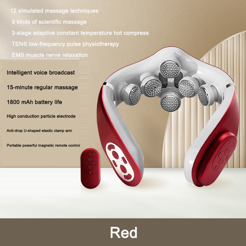 Cervical Neck Massager — 8D TENS & Heat Therapy for Deep Relief