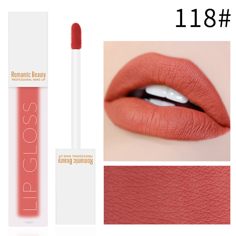 Velvet Matte Lip Gloss Non-Stick Lip Color Rich Pigment