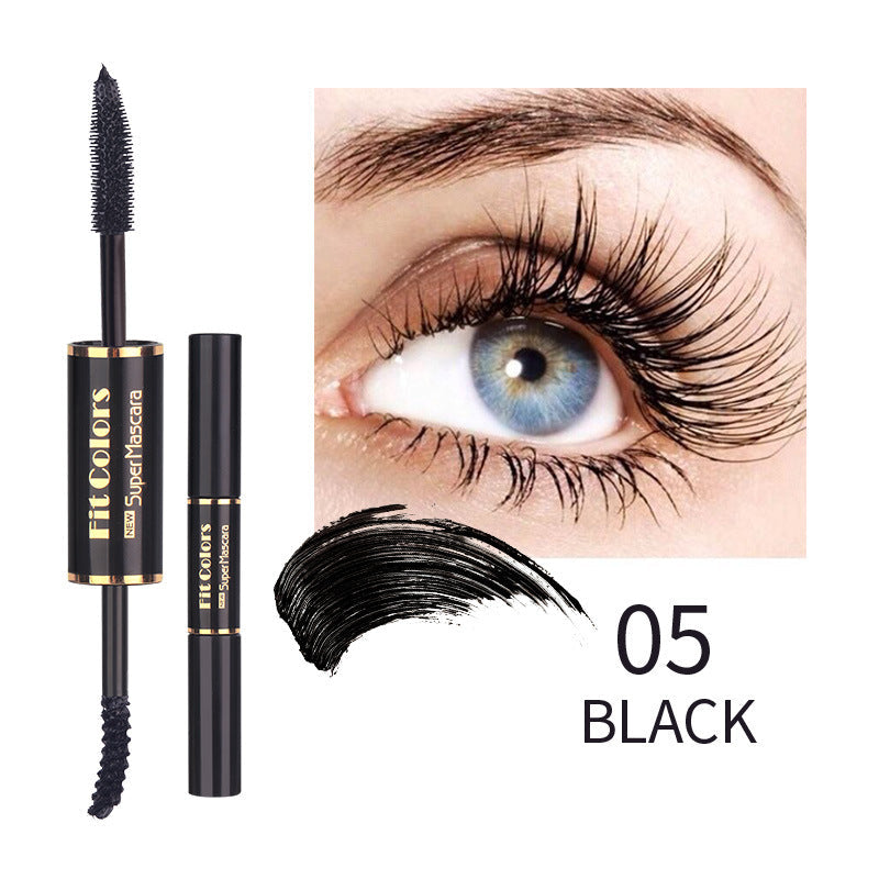 Double-Head Color Mascara for Bold, Curled Lashes